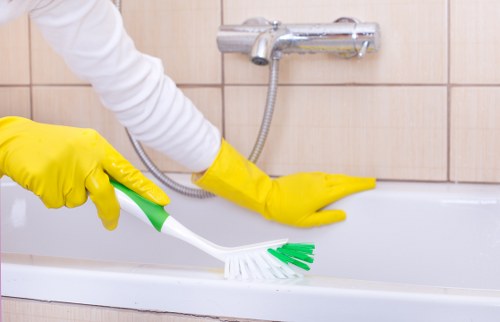 Technician applying eco-friendly cleaning solution